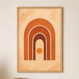 Arcos de Terracota ao Crepúsculo Poster de Arte Bo