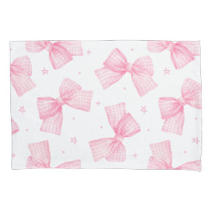 Arcos e estrelas de gingham rosa-bebê