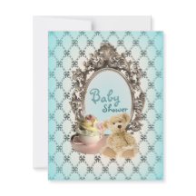 arcos femininos com convites para o chá de bebê