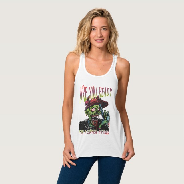 Are You Ready | Zombie Attack Women’s Tank Top (Frente Completa)