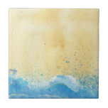 Areia Aquarela e Azulejo de água<br><div class="desc">Este design apresenta uma areia aquosa e uma maré azul aspergida com um pouco de brilho falso. Excelente para sua casa ou casa de banho de férias. Criado pela imprensa simplesmente de farmácia.</div>