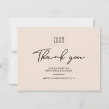 Areia | Cartão de Agradecimento de Negócios com Le