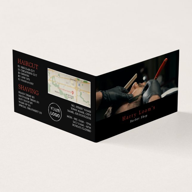 Areia Clássica, Barbeiros Masculinos, Cartão de Le (Exterior)