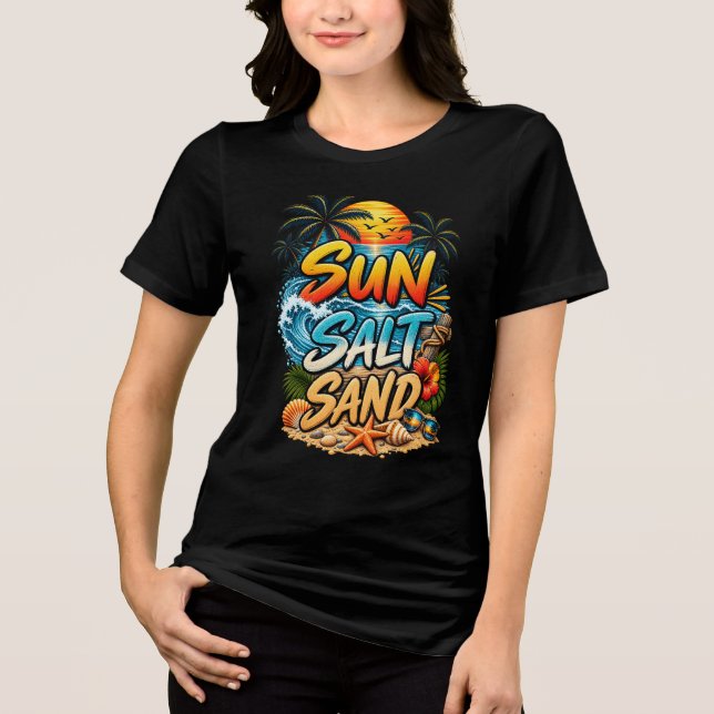 Areia de Surf de Verão | Design de Praia Tropical (Frente)