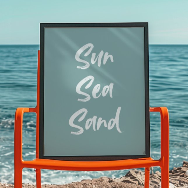 Areia do Mar Sol | Trendy Wall Art | Poster minima (Criador carregado)