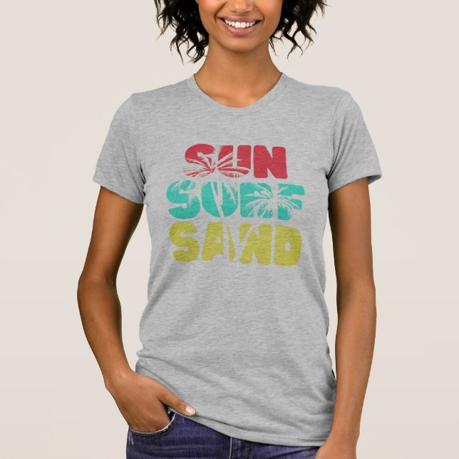 Areia Surf solar - Camisa feminina (Frente)