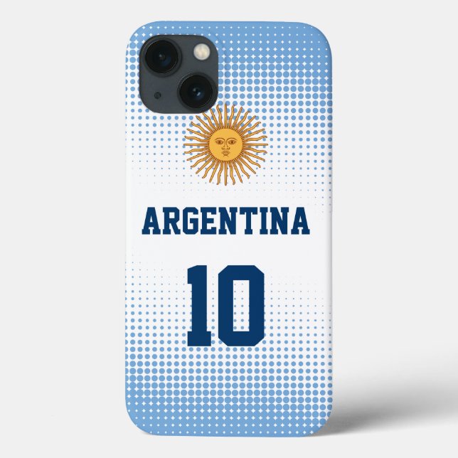 Argentina Flag Sun of May - Custom Player Number ( (Verso)