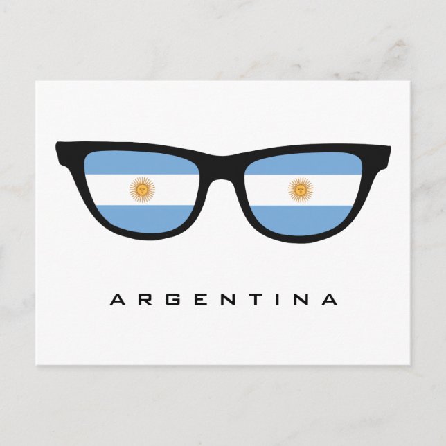 Argentina Shades de texto personalizado e cartão p (Frente)