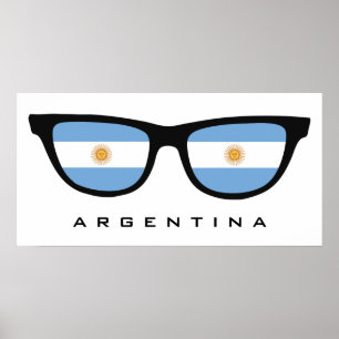 Argentina Shades de texto personalizado e poster d