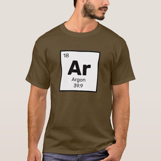 Argon / Mesa periódica - Camisa T do Elemento Ar (Frente)
