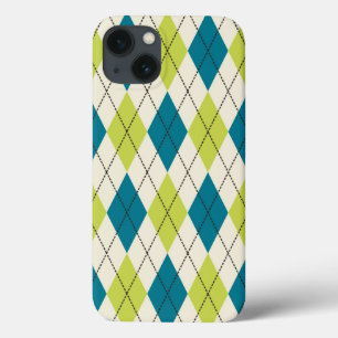 Argyle azul e verde