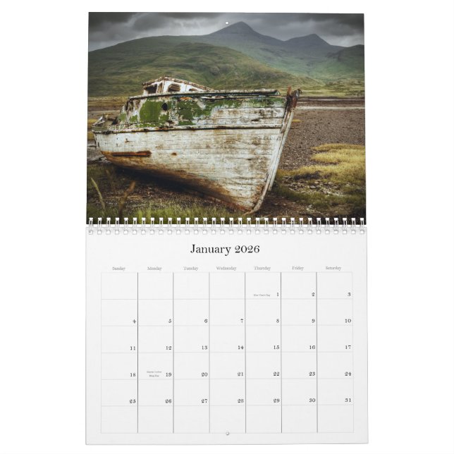 Argyll & calendário do Bute (Jan 2026)