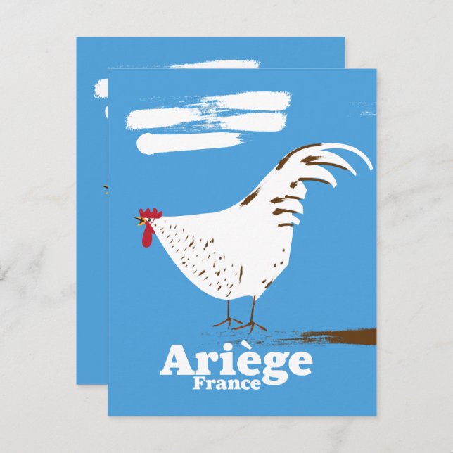 Ariège France poster de viagens. (Frente/Verso)