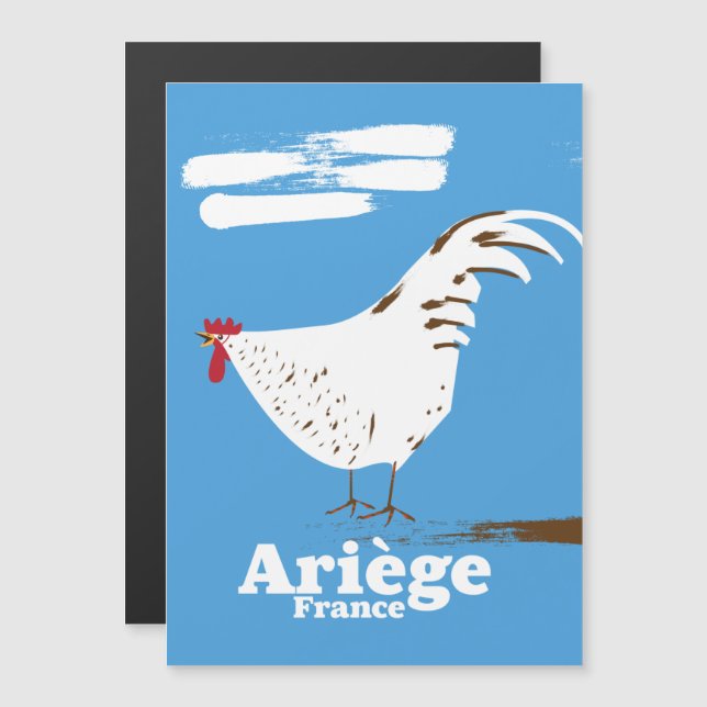 Ariège France poster de viagens. (Frente/Verso)