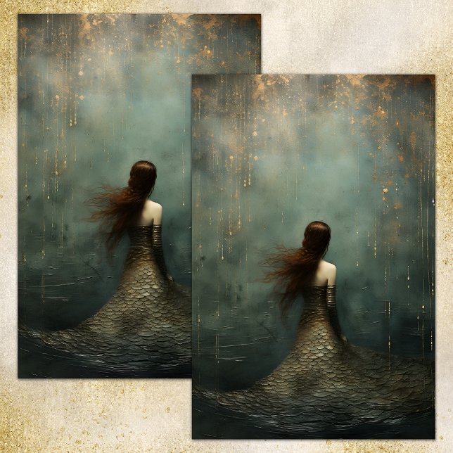 ARIEL DEVOLVE AO PAPEL DE TECIDO DE DECOPÁGIO MARÍ (ARIEL RETURNS TO THE SEA DECOUPAGE TISSUE PAPER)