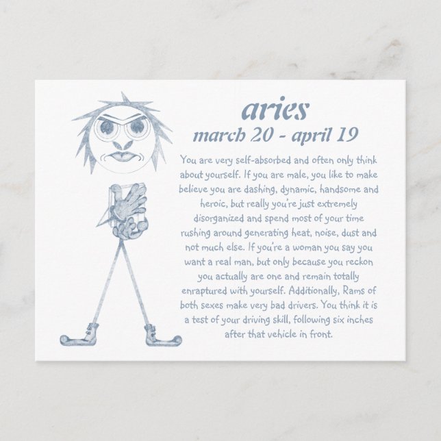 Aries [- BitchScope - ] Cartão postal (Frente)
