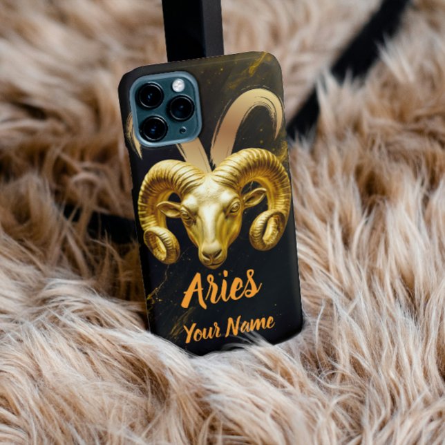 Aries Case-Mate Esto É Tudo iPhone Case (Fearless. Fiery. Unapologetically Aries. Personalize it with your name!)