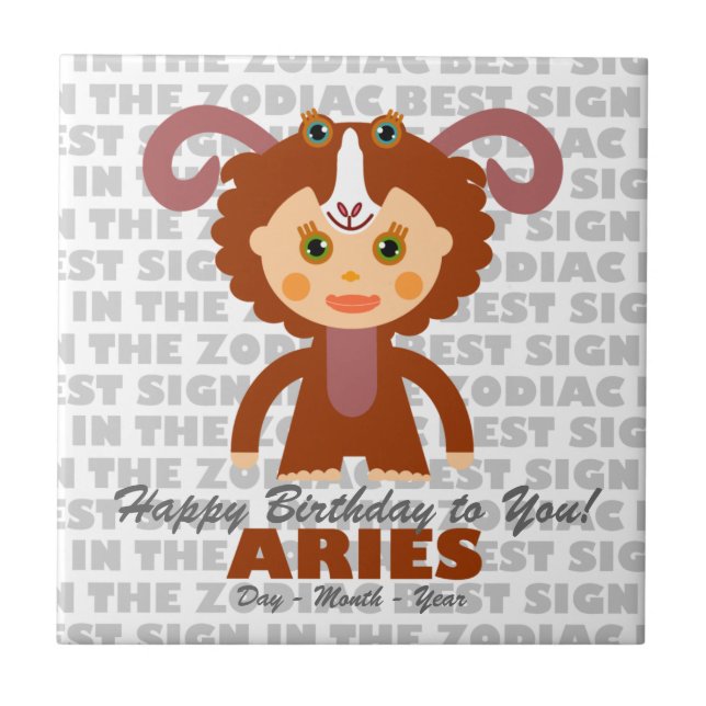Aries Happy Birthday (Frente)
