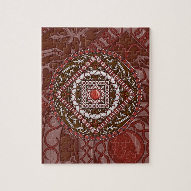 Aries Mandala Quebra-cabeça (Vertical)