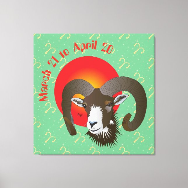 Aries March 21 to abril 20 Canvas (Frente)