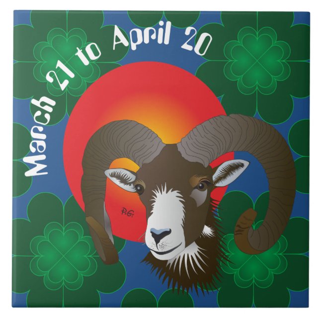 Aries March 21 to abril 20 Tile (Frente)