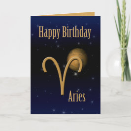 Aries Mars Happy Birthday - Cartão de Aniversário