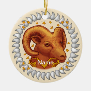 Aries ornamentos de aniversário