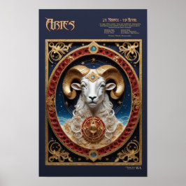 Áries - Poster do Zodíaco Ocidental