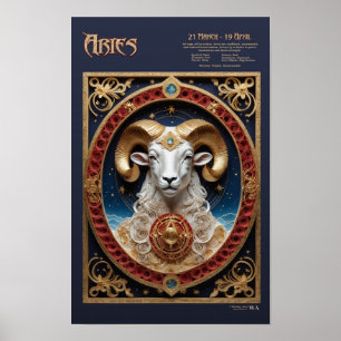 Áries - Poster do Zodíaco Ocidental