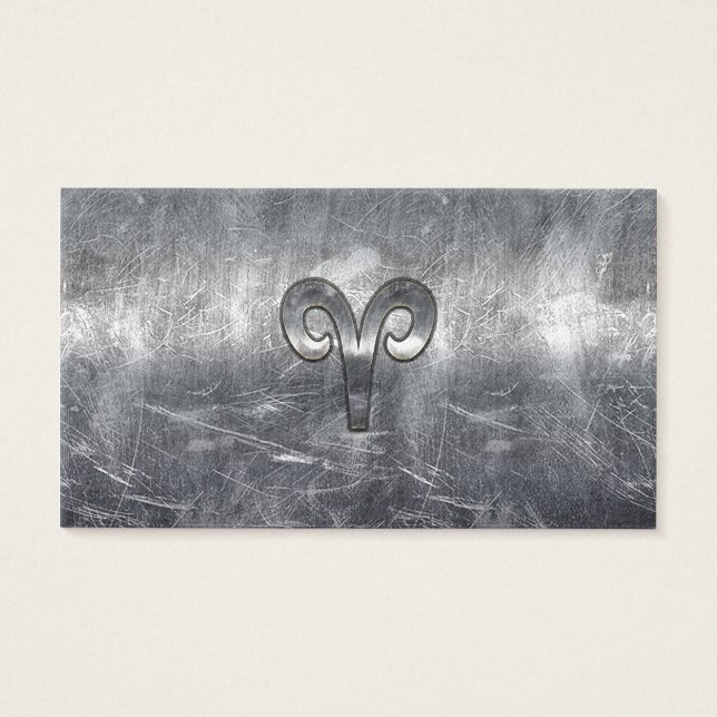 Aries Símbolo Zodíaco no Estilo Vestido em Prata (Frente)