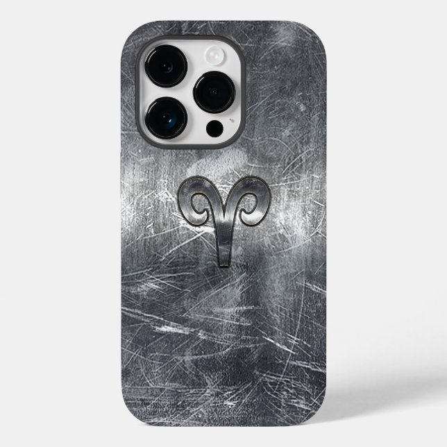 Aries Símbolo Zodíaco no Estilo Vestido em Prata (Verso)