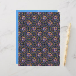 Aries Whimsical Astrology Mandala Art Deco Fans