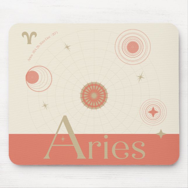 Aries Zodiac Mousepad (Frente)