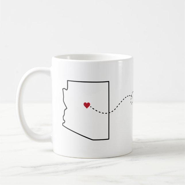 Arizona a Colorado - caneca de café de Heart2Heart (Esquerda)