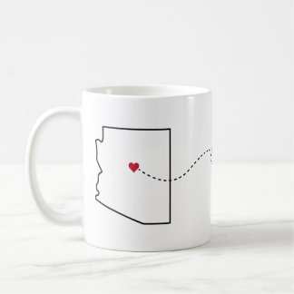 Arizona a Illinois - caneca de café de Heart2Heart