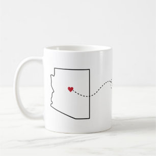 Arizona a Montana - caneca de café de Heart2Heart