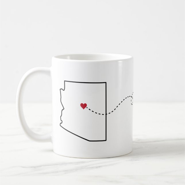 Arizona a North Carolina - caneca de café de (Esquerda)