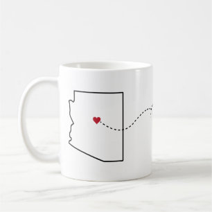 Arizona a Ohio - caneca de café de Heart2Heart