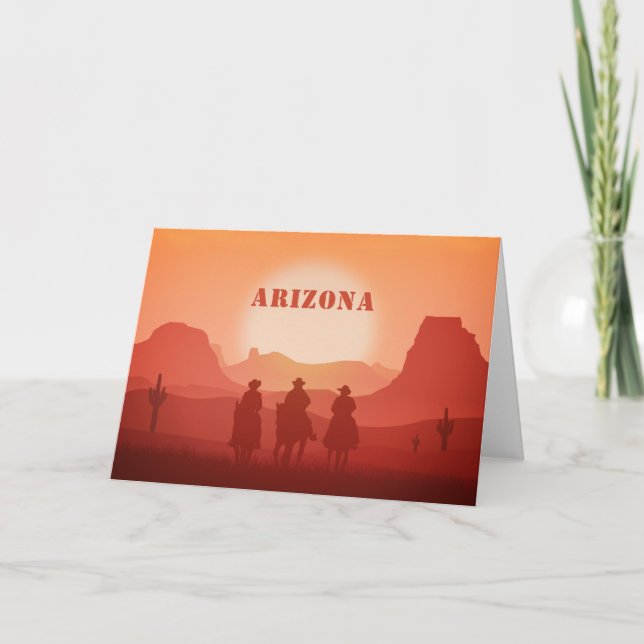 Arizona Cartão de saudação personalizado Sunset (Frente)
