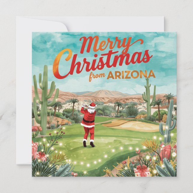Arizona Christmas in Desert Greeting card (Frente)