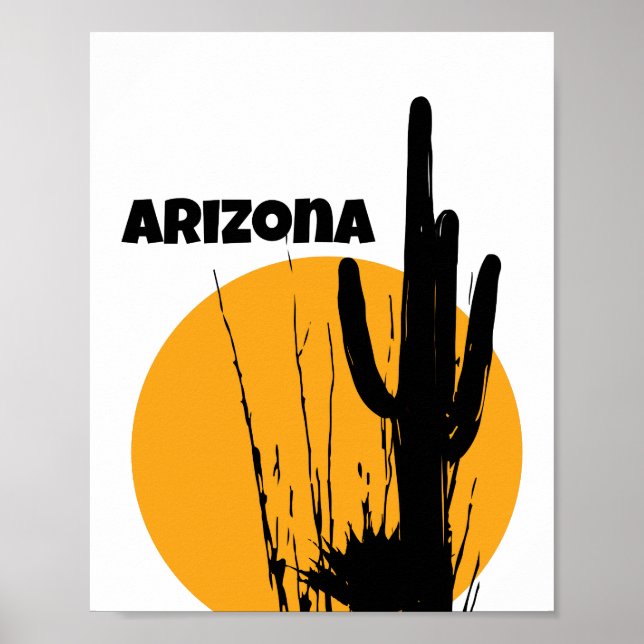 Arizona de plantas do deserto Silhouette | POSTER (Frente)