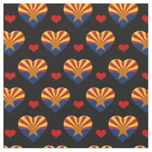 Arizona Flag & Red Heart fashion Tecido / EUA
