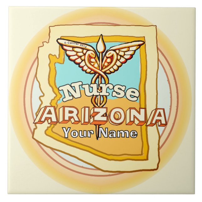Arizona Nurse Caduceus Tile (Frente)