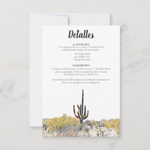 Arizona Saguaro Cactus - Cartão Detalhado Espanho