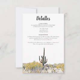 Arizona Saguaro Cactus - Cartão detalhado espanhol