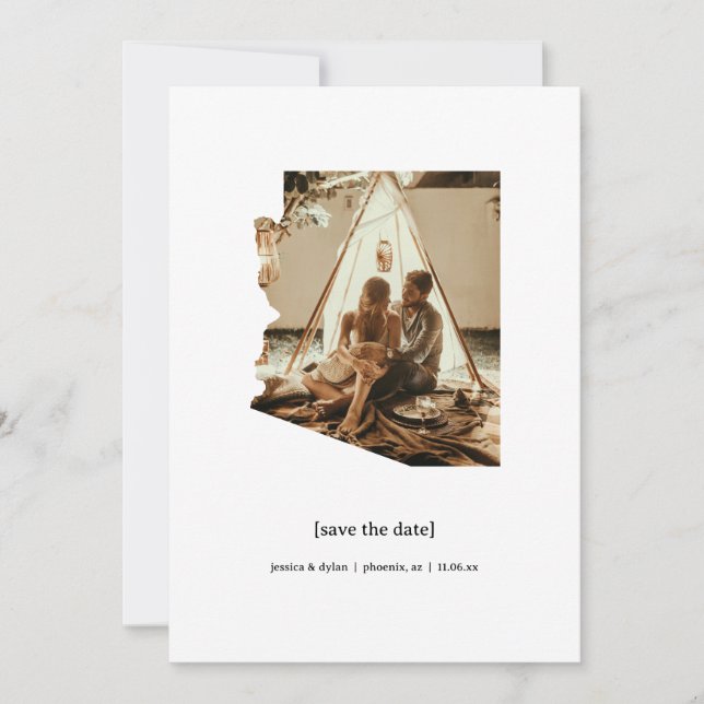 Arizona Salve o Cartão com fotos de Data (Frente)