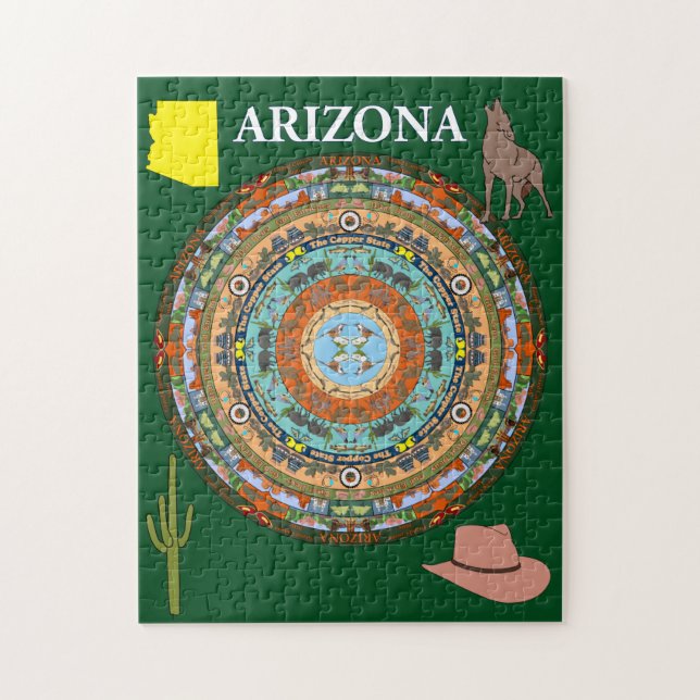 Arizona State Mandala Quebra-cabeça (Vertical)
