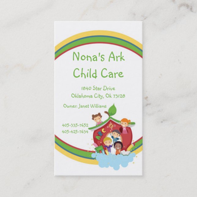 Ark Child Care Cartão de visita (Frente)
