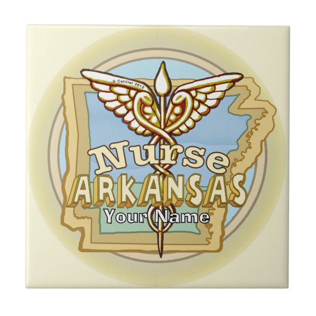 Arkansas Nurse Caduceus  tile  (Frente)