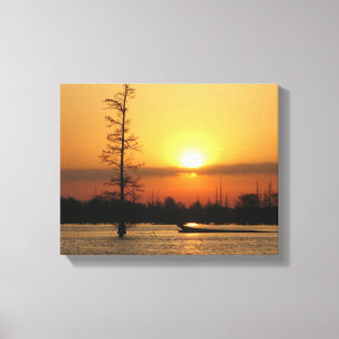 Arkansas Sunrise em Millwood Lake Canvas Print
